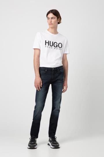Koszulki HUGO Crew Neck Białe Męskie (Pl59150)